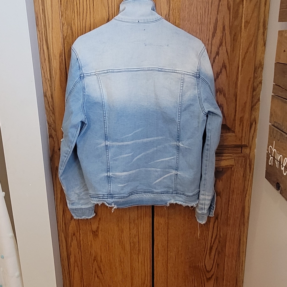 Rockstar Originals Distressed Denim Jacket Mens Size Small - Picture 2 of 6